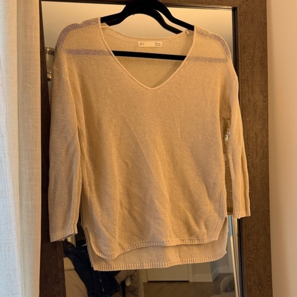 SFERRA V-Neck Sweater in Cream